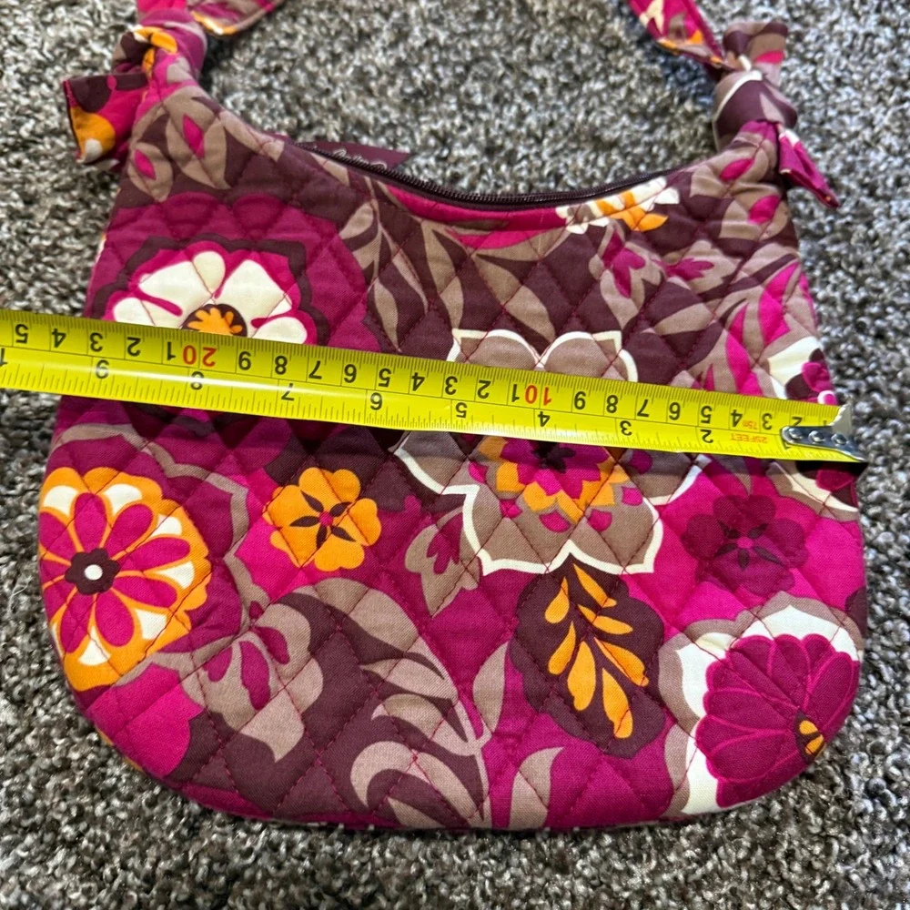 Vera Bradley Floral bow Quilted Shoulder‎ Bag Handbag Pink Brown Olivia Carnaby